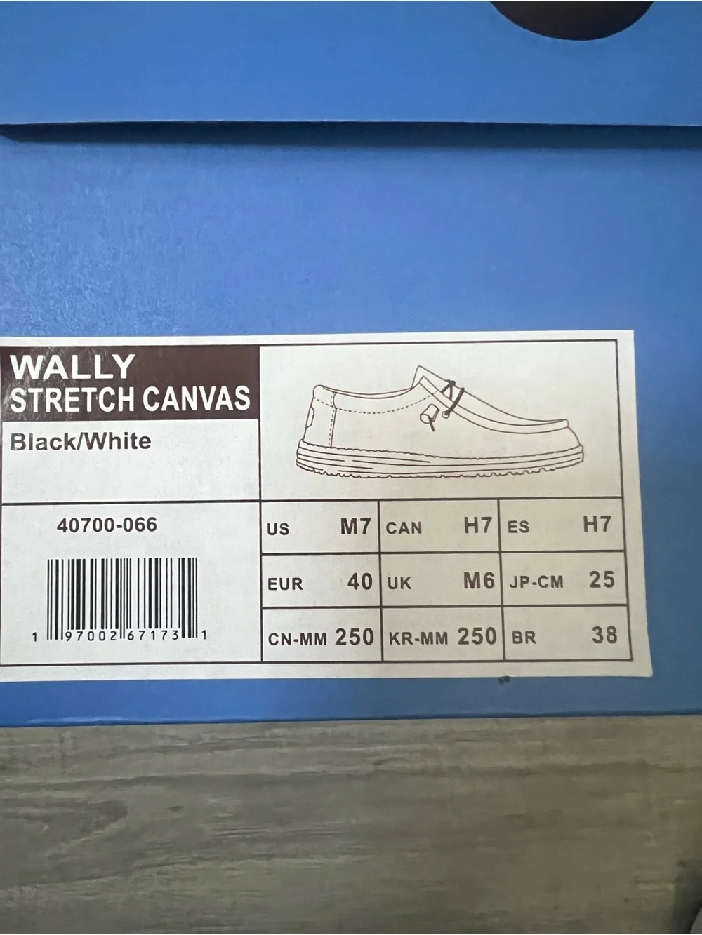 NWT Hey Dude Men's Black Casual Canvas Shoes